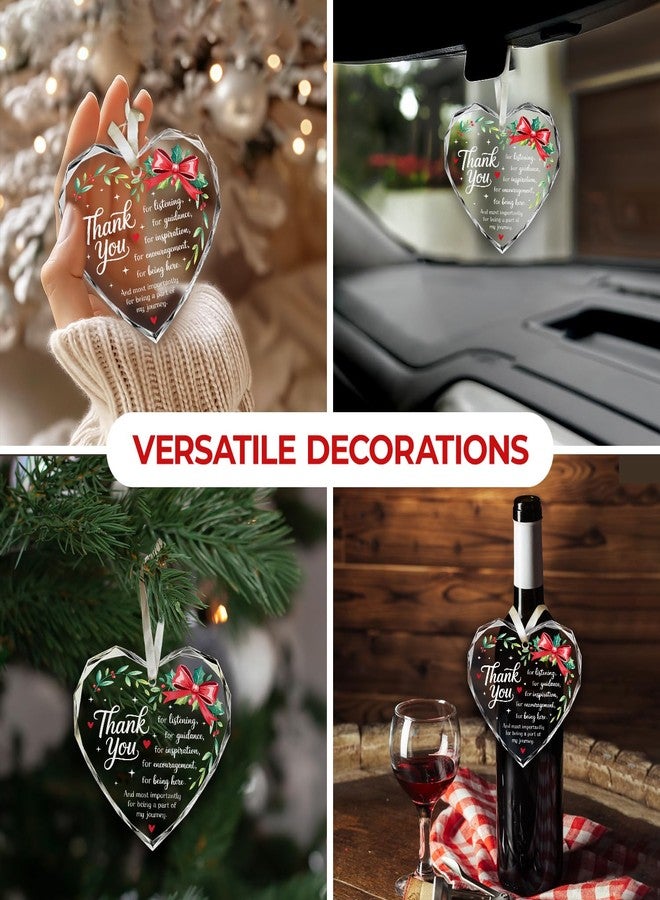 NewEleven Thank You Gifts for Women, Men - Teacher Appreciation Gifts, Thank You Ornaments for Coworkers, Boss, Employee - Teacher Christmas Ornament from Student, Kids - Christmas Ornament - Image 4
